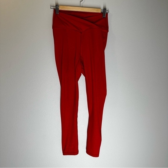 ZYIA Scrunchy What Light N Tight Hi-rise 7/8 Leggings Red Leopard Size 6-8 Women - Picture 2 of 9